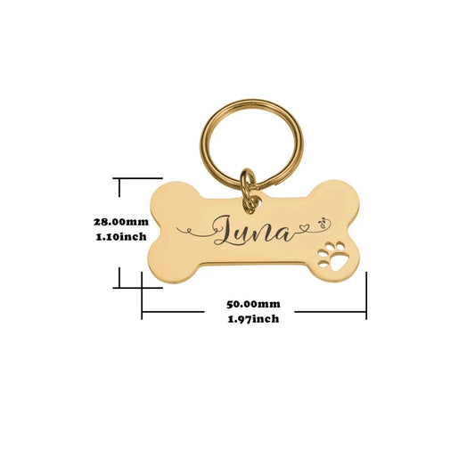 1 pièce - Texte personnalisé créatif - Le nom de l'amour - Ligne ondulée - Médaille pour chien personnalisée - Collier pour chien personnalisé avec nom - Nom