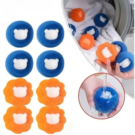 Boules de lavage (3 à 10 pièces) - Boules de lavage réutilisables anti-poils d'animaux - Filtre pour machine à laver - Élimine les peluches des vêtements - Récupérateur de peluches