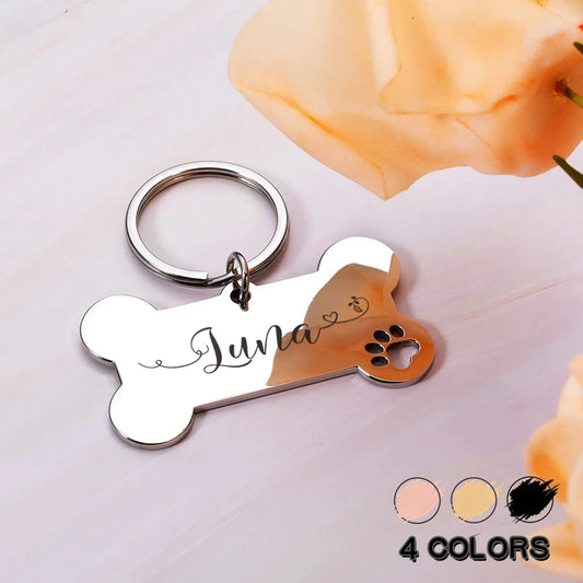1 pièce - Texte personnalisé créatif - Le nom de l'amour - Ligne ondulée - Médaille pour chien personnalisée - Collier pour chien personnalisé avec nom - Nom