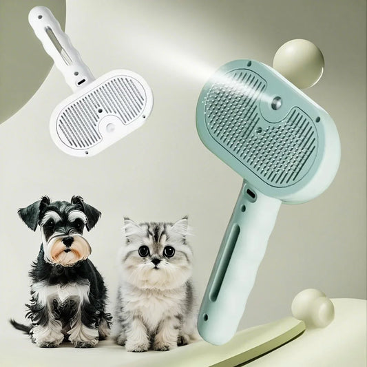 Brosse démêlante pour poils d'animaux, brosse nettoyante, accessoires de toilettage pour chats et chiens, outils, brumisateur d'eau, humidificateur, peigne