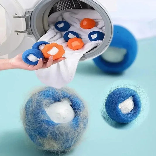 Boules de lavage (3 à 10 pièces) - Boules de lavage réutilisables anti-poils d'animaux - Filtre pour machine à laver - Élimine les peluches des vêtements - Récupérateur de peluches
